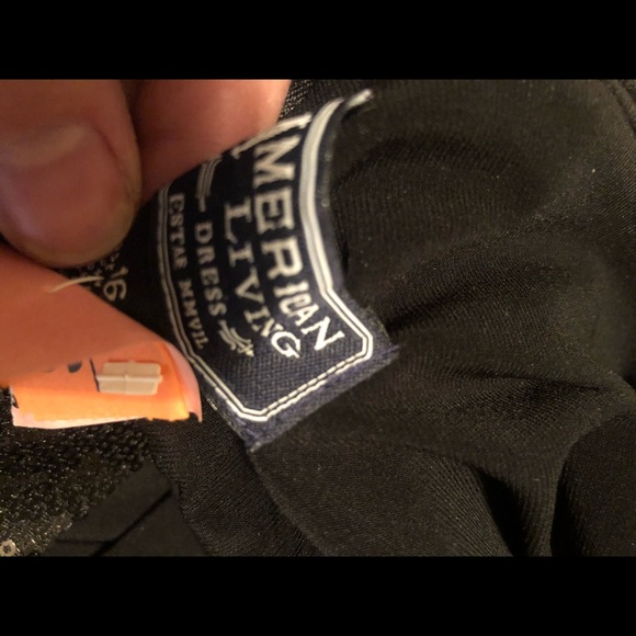 Black Cocktail Dress W/Sequence - Picture 5 of 7